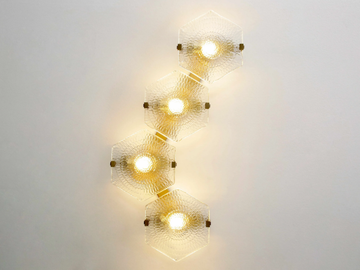 HEXXA WALL LIGHT 04 - LED glass wall lamp by Patinas Lighting - view 3